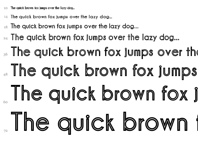 Pinstripe Limo font waterfall